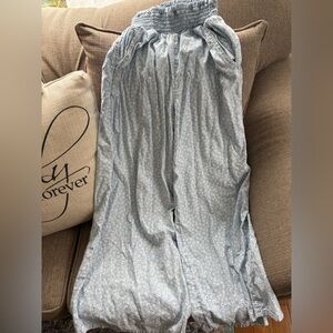 American Eagle Outfitters Light Blue Smocked Pants